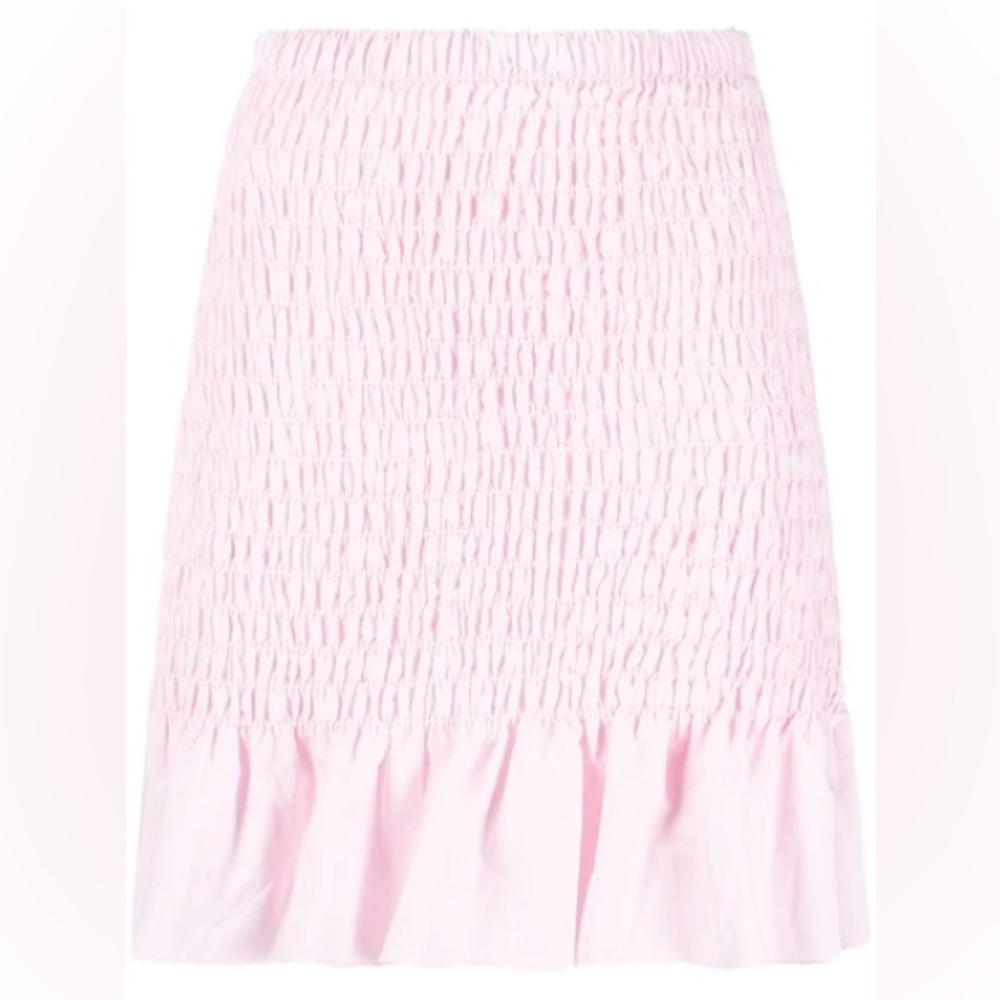 adidas Originals 3-Stripe athletic activewear smocked skirt in pink size small
